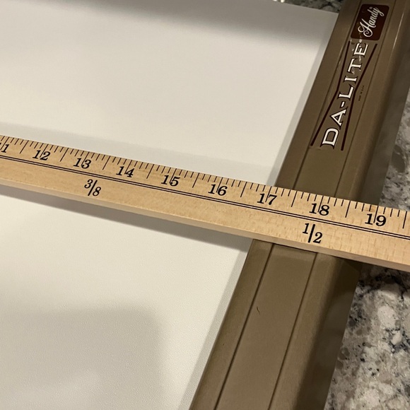 Vintage Da-lite handy Portable Projector Screen Retractable 18"×17" - Picture 7 of 11